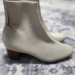 Elegant Cream Ankle Boots